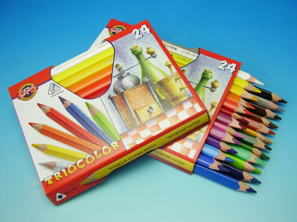 Trojhranné školní pastelky Triocolor Jumbo 24 ks Koh-I-Noor 3154