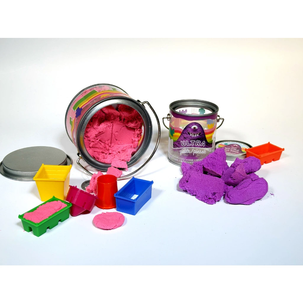 Kinetický barevný písek 1 480 g s formičkami, set v boxu