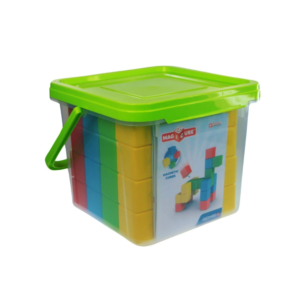 GEOMAG Magicube 4 barvy v boxu, 64 dílů, magnetická stavebnice