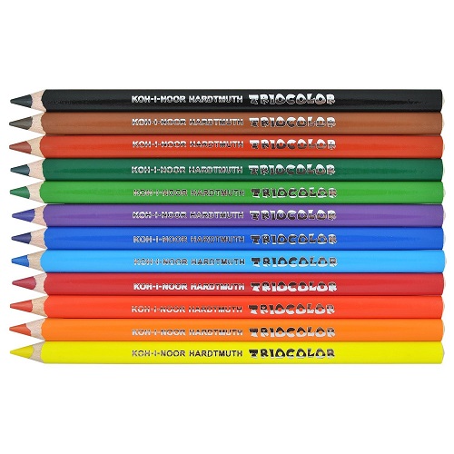 Trojhranné pastelky Triocolor 12 ks Koh-I-Noor 3142 Koně