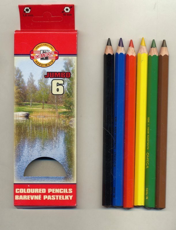 Jumbo pastelky Koh-I-Noor Omega OK10 - 6 ks - 3381
