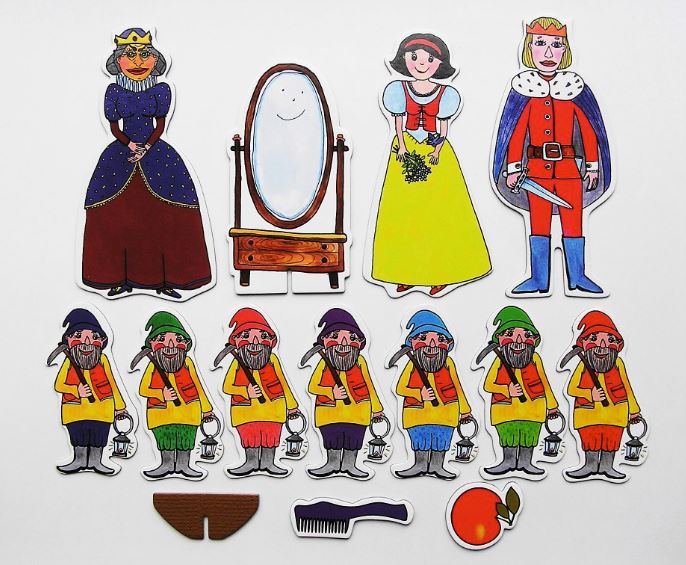 Loutkové divadlo Marionetino - Loutky - Rekvizity - Sněhurka a sedm trpaslíků