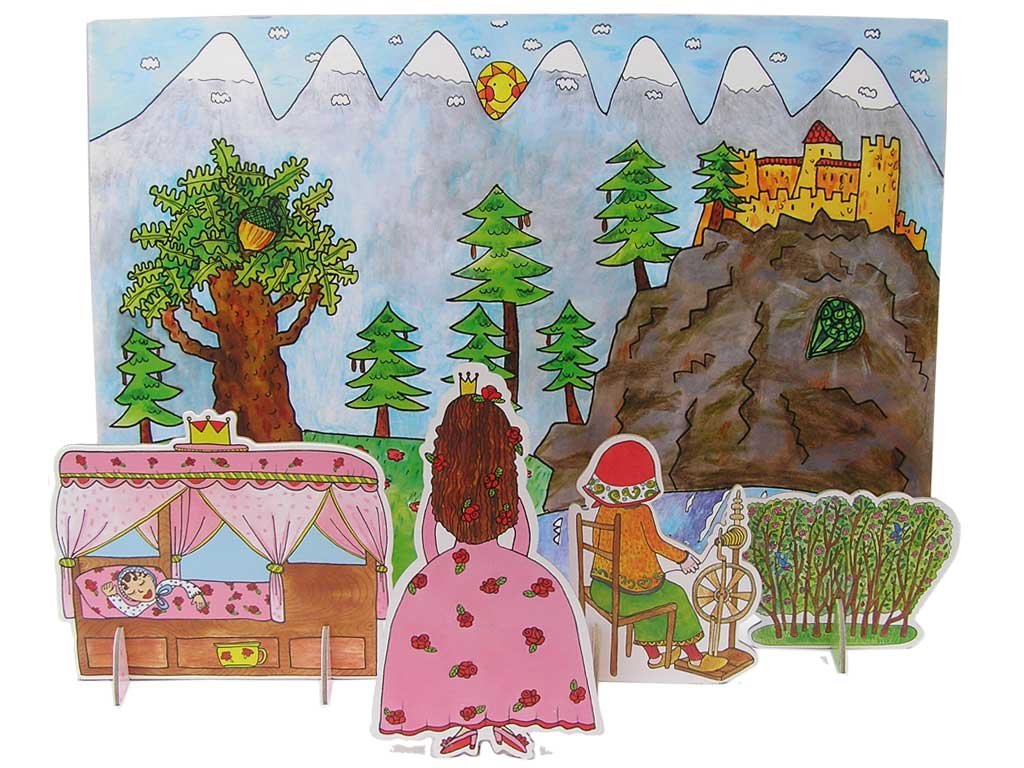 Loutkové divadlo Marionetino - Šípková Růženka - loutky - kulisy - pozadí