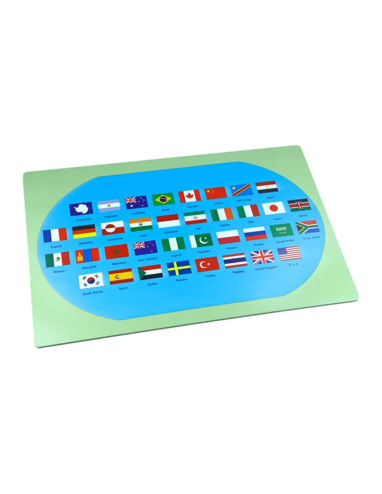 Svět - mapa s vlajkami (na stojánku)
