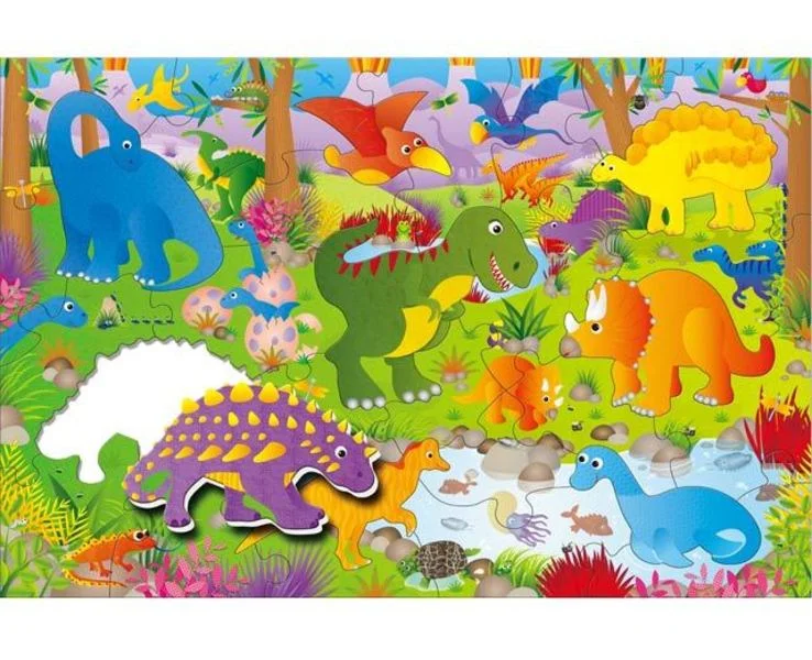 Velké podlahové puzzle – dinosauři - 2. jakost