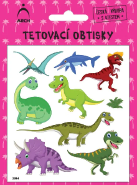 Tetovačky dětské – dinosauři (2543),( 2544)