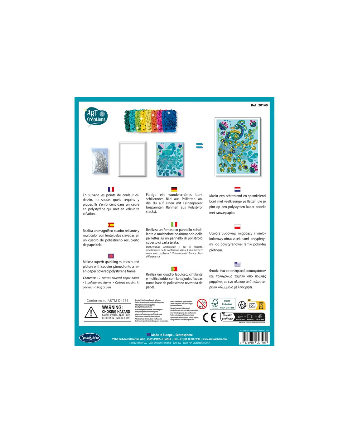 Barevné flitry - Páv