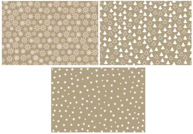 Balicí kraft potisk 3 motivy, 60 g, 200x70 cm