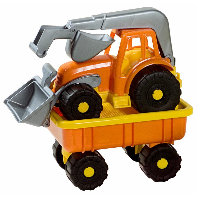 Androni Traktorový nakladač s vlekem Power Worker - délka 58 cm, oranžový