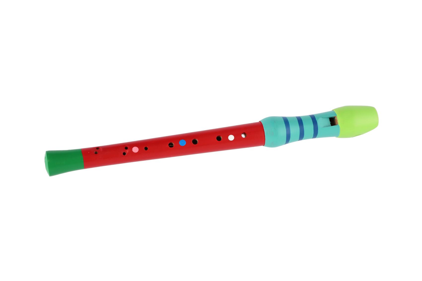 Flétna malovaná dřevo 33cm
