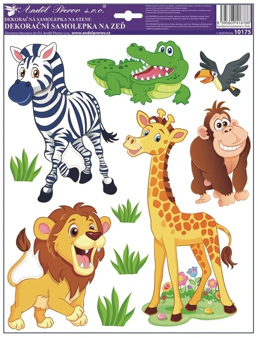 Samolepky na zeď Zoo 33 × 29 cm