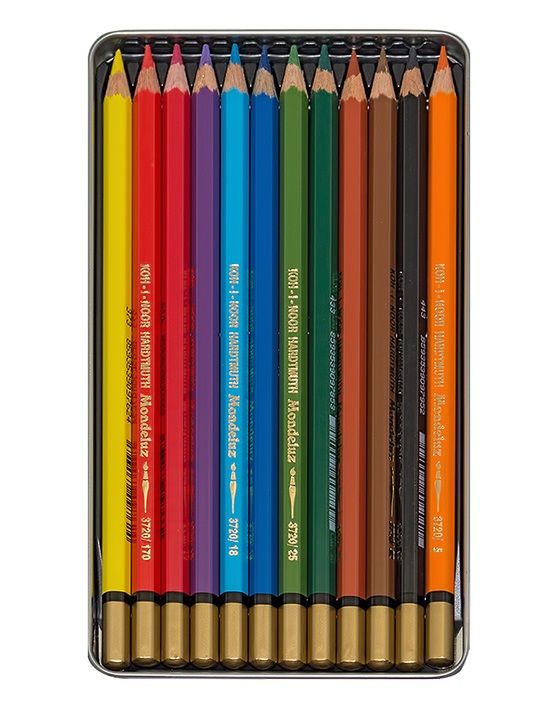 Umělecké akvarelové pastelky 12 ks Koh-I-Noor Mondeluz 3722 Dědeček