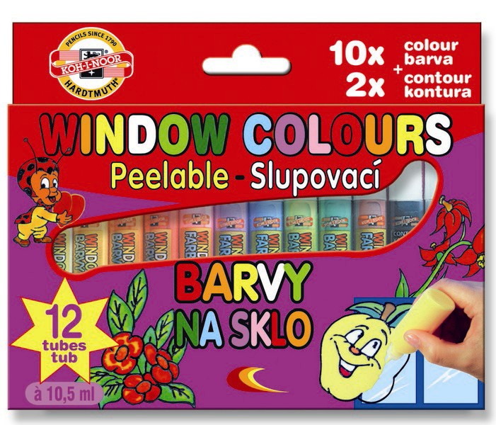 Barvy na sklo - malá sada 12 ks - Koh-I-Noor 9739
