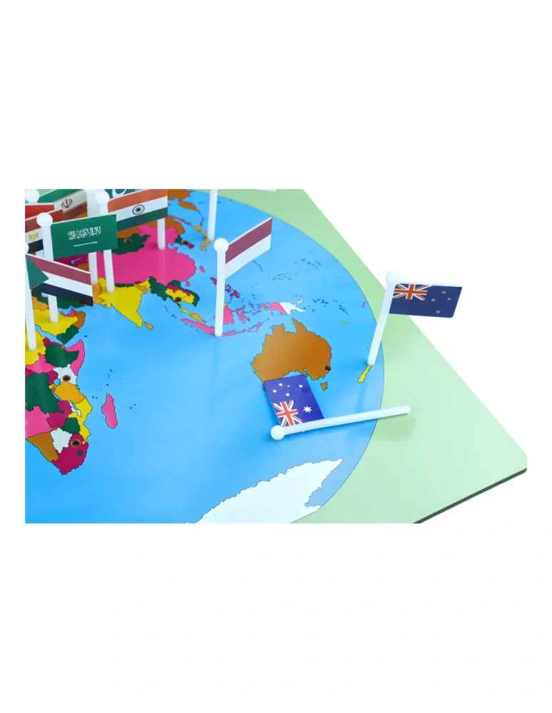 Svět - mapa s vlajkami (na stojánku)