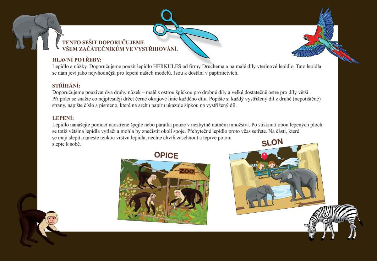 Začínáme vystřihovat - Jdeme do ZOO