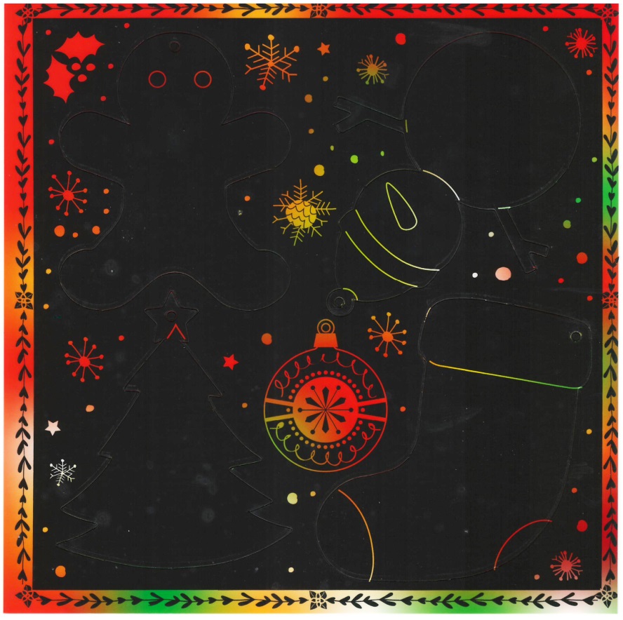 Sada škrabacích obrázků s doplňky - vánoce