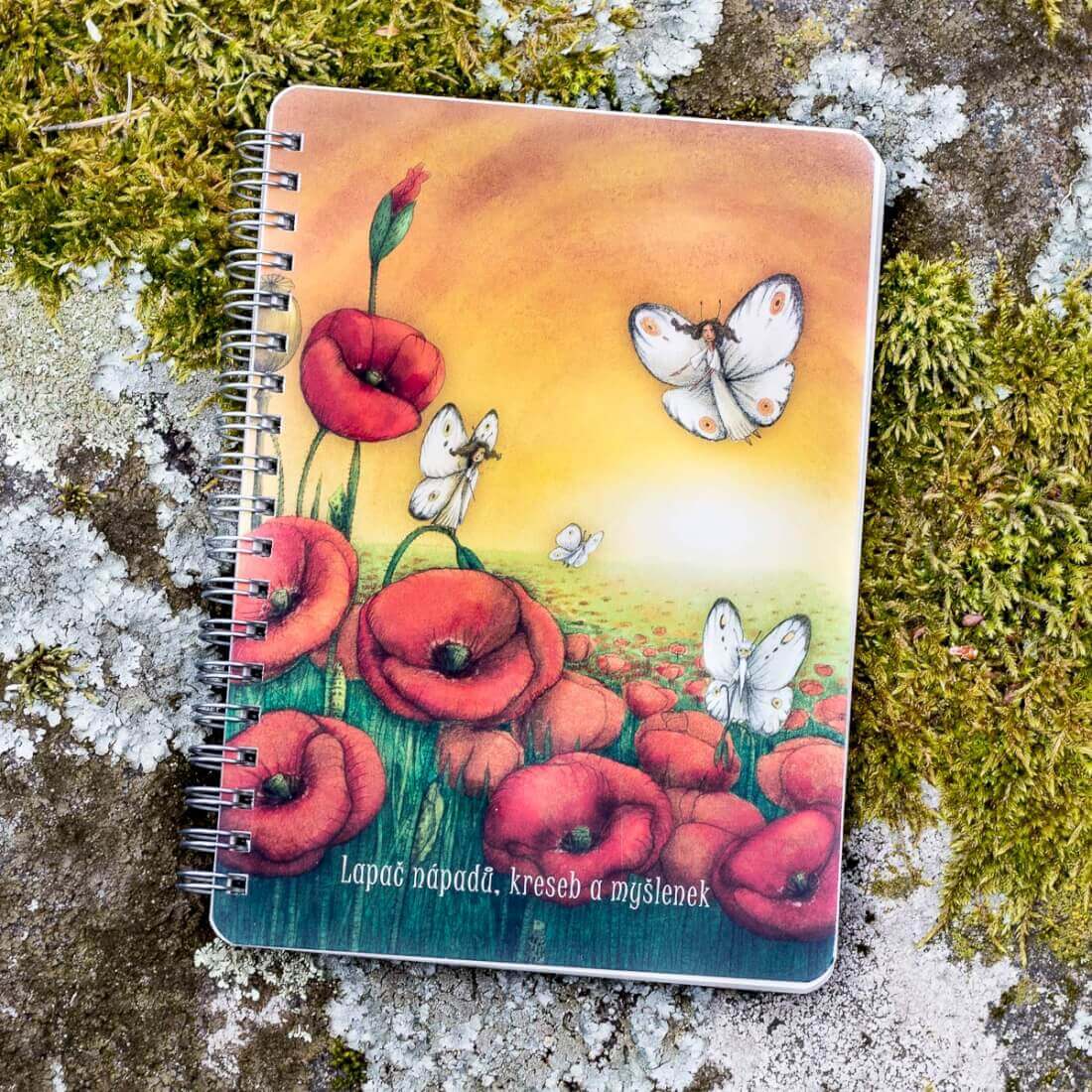 Lucie Ernestová - Blok B6 linkovaný - Lapač nápadů Vlčí máky