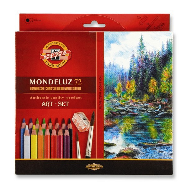Akvarelové pastelky 72 ks Koh-I-Noor Mondeluz 3714