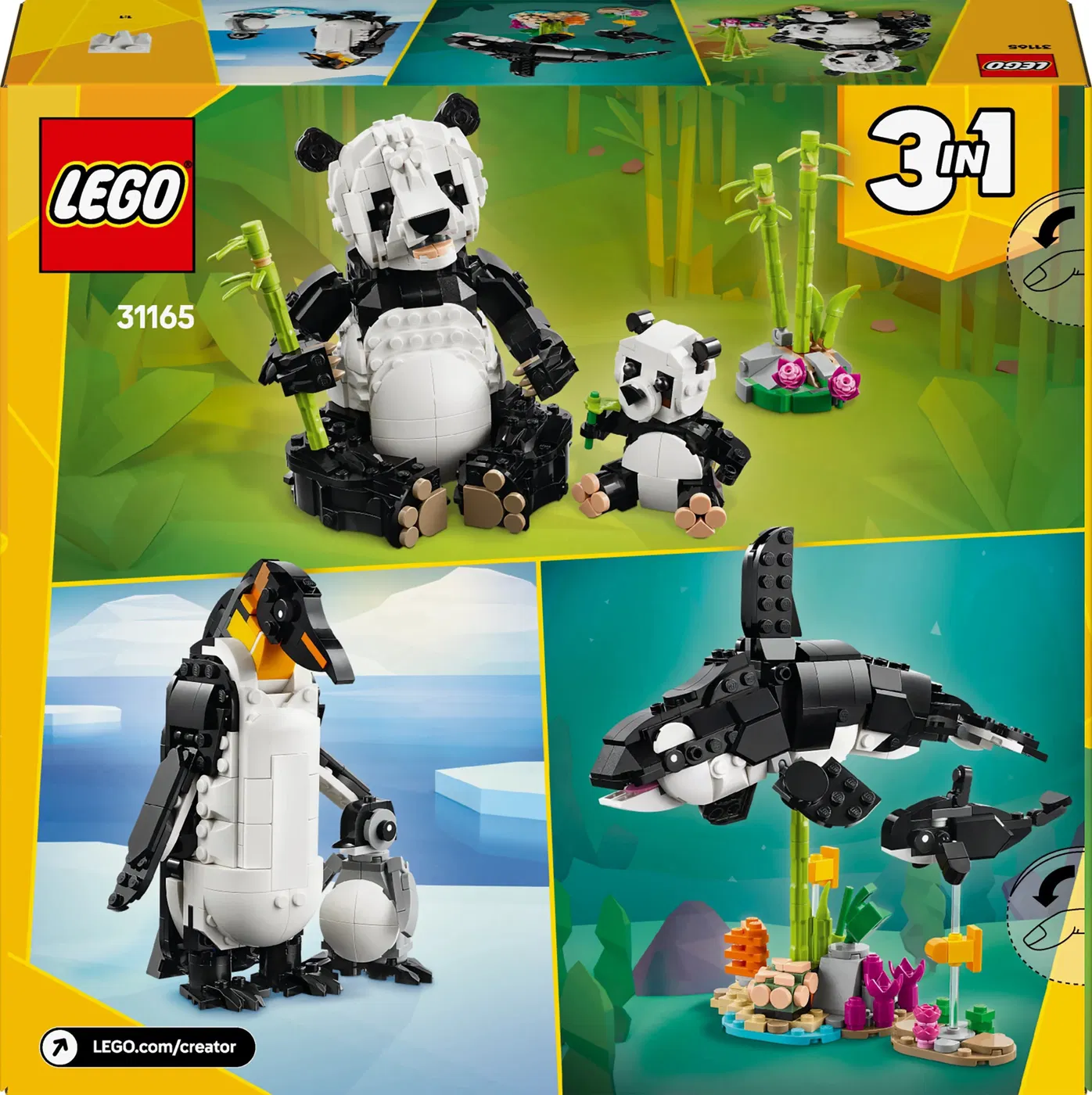 LEGO® Creator 3 v 1 Divoká zvířata: Pandí rodinka