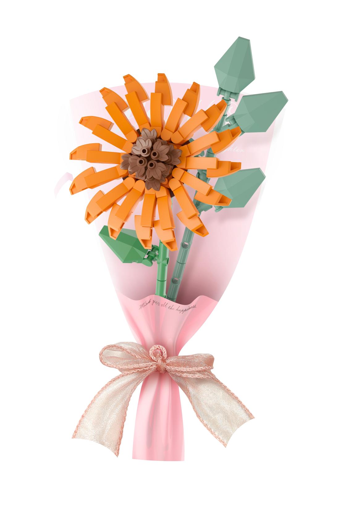 Stavebnice mini KOCO Malý pugét plast mix druhů v krabičce 