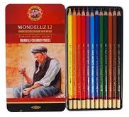 Umělecké akvarelové pastelky 12 ks Koh-I-Noor Mondeluz 3722 Dědeček