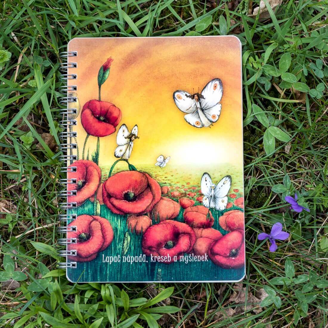 Lucie Ernestová - Blok B6 linkovaný - Lapač nápadů Vlčí máky