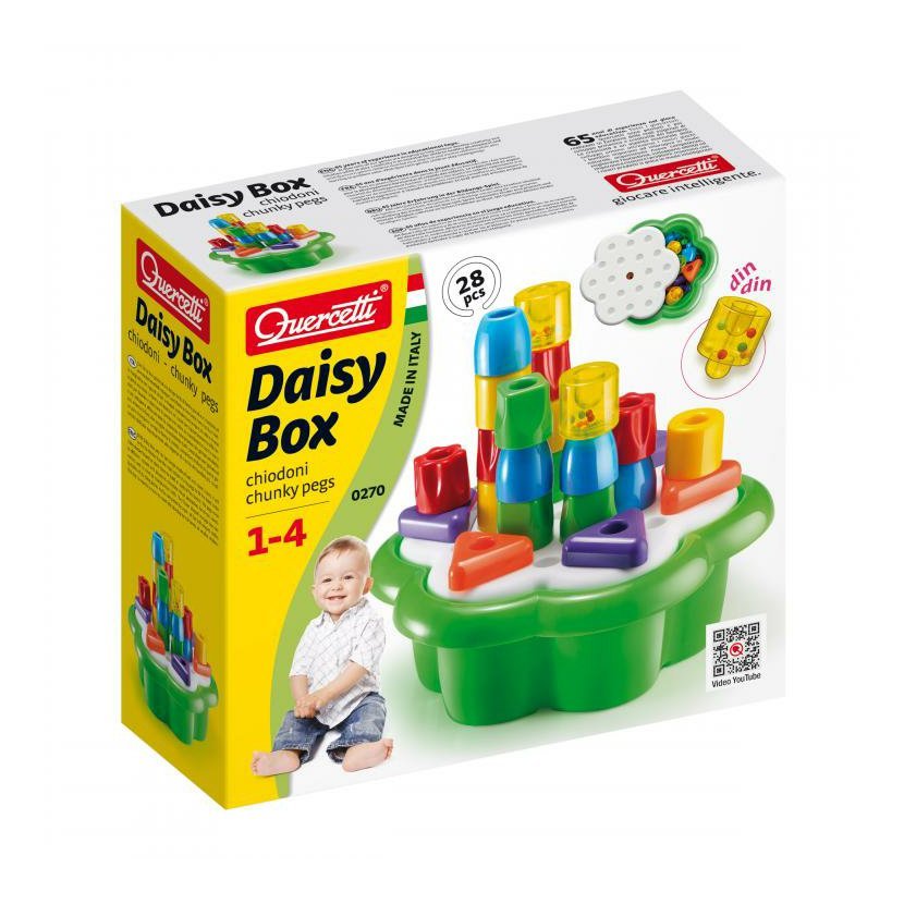 Quercetti Daisy Box Chiodoni - pro děti od 1 roku