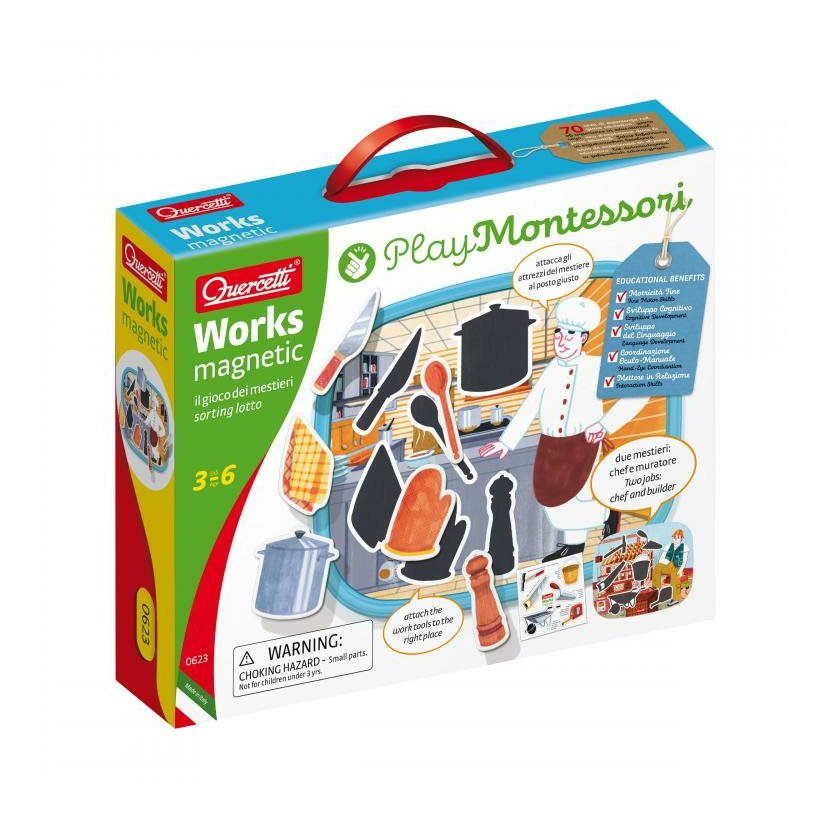 Quercetti Montessori Works Magnetic sorting lotto – magnetické loto