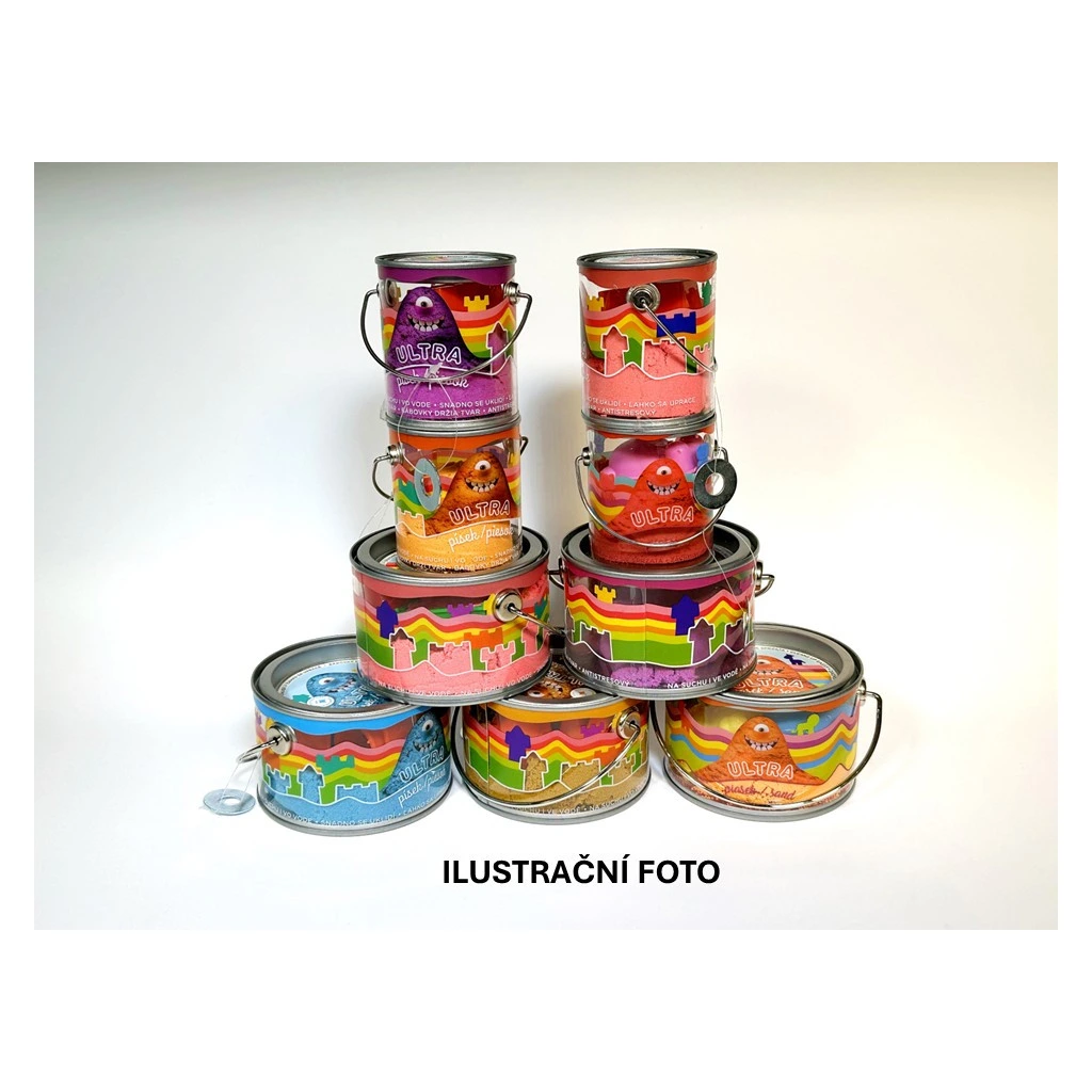 Kinetický barevný písek 1 480 g s formičkami, set v boxu
