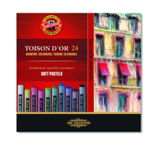 Umělecké prašné křídy Koh-I-Noor Toison d´Or 8514 - sada 24 barev