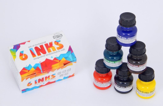 Souprava barevných tuší Koh-I-Noor - 6x20 g