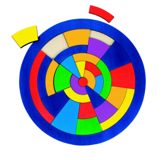 Goki - Dřevěné puzzle - Kruh