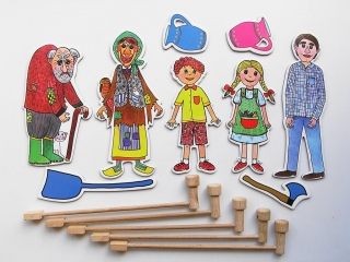 Loutkové divadlo Marionetino - Perníková chaloupka - Loutky - Rekvizity - Vodící tyčky