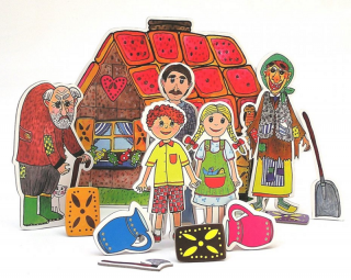 Loutkové divadlo Marionetino - Perníková chaloupka - Loutky - Kulisy