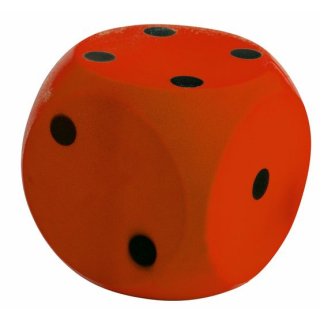 Androni Měkká molitanová házecí kostka červená- 16 cm