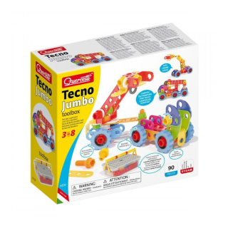 Quercetti Tecno Jumbo Toolbox - stavebnice se šroubky a matičkami