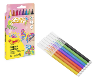 JOVI tenké glitrové fixy - 8 ks