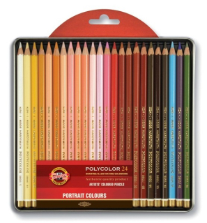 Umělecké pastelky 24 ks Koh-I-Noor Polycolor 3824/24 Portrét - Portrait