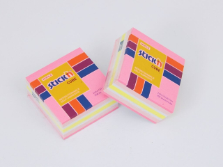 Samolepící bloček 51x51 neon růžový, 250l