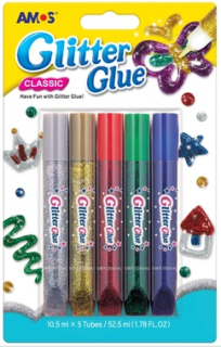 Glitrové lepidlo se trpytkami 5 x 10,5 ml
