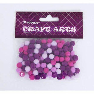 Bambulky akrylové 10mm 5 fialové