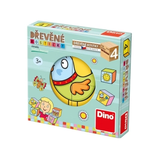 Kostičky pro nejmenší dětičky 4K Dřevěné obrázkové kostky
