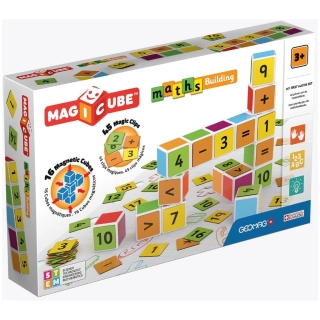 GEOMAG Magicube Magnetická stavebnice Matematická stavba 16 kostek 45 klipů