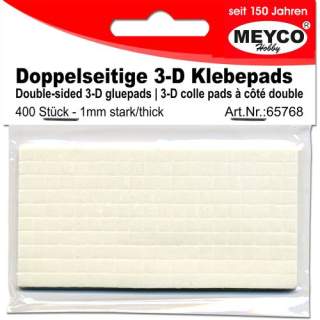 MEYCO 3D lepící polštářky distanční 1mm, 400ks