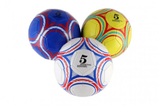 Míč fotbalový šitý kožený 22cm