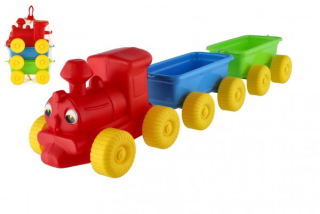 Vlak + 2 vagóny plast 60cm