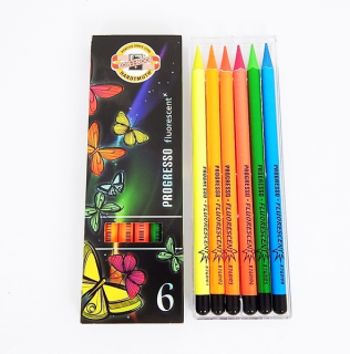 Fluorescenční pastelky Koh-I-Noor Progresso Fluorescent 6 ks 8741