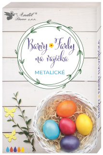 Barvy na vajíčka gelové metalické
