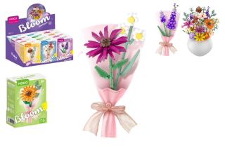 Stavebnice mini KOCO Malý pugét plast mix druhů v krabičce 