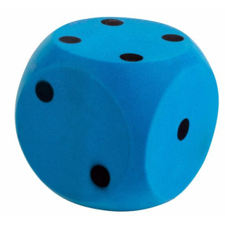 Androni Měkká molitanová házecí kostka modrá - 16 cm